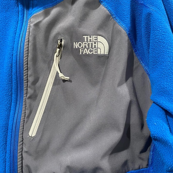 The North Face Long Sleeve Blue 1/2 Zip Fleece Pullover Size Large - Picture 2 of 6